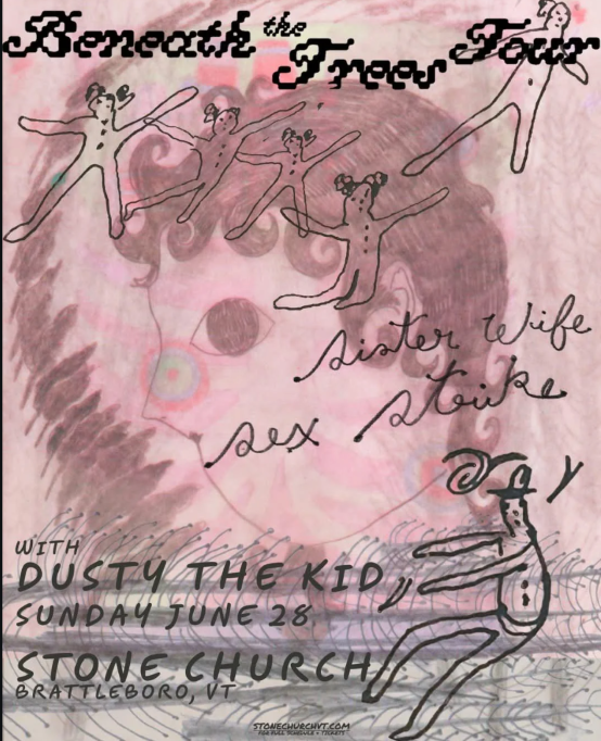 Flyer for Sister Wife Sex Strike, Dusty the Kid, Beneath The Trees