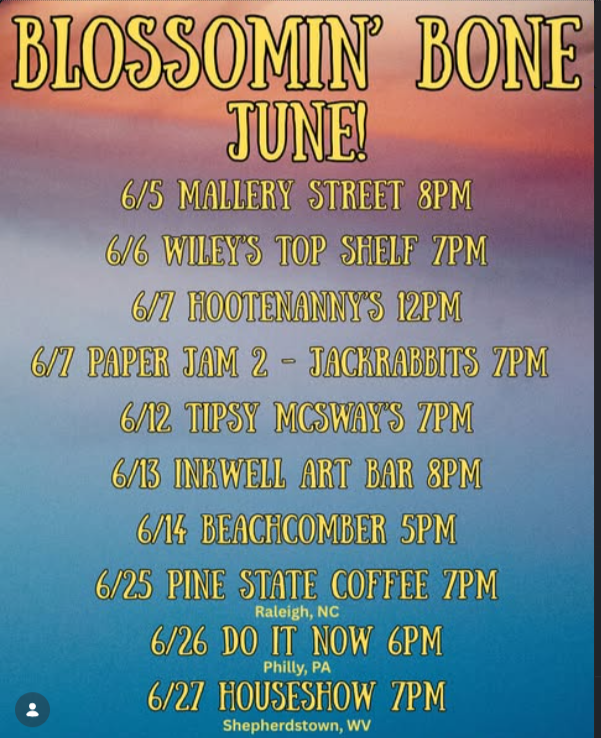 Flyer for Blossomin Bone, Tasty Pebble Sprouts, Todd Cotgreave
