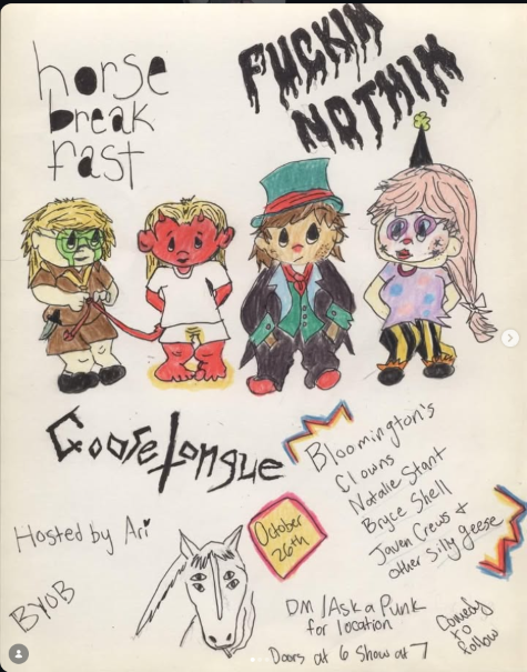 Flyer for Goose Tongue, Horse Breakfast, Fuckin Nothin