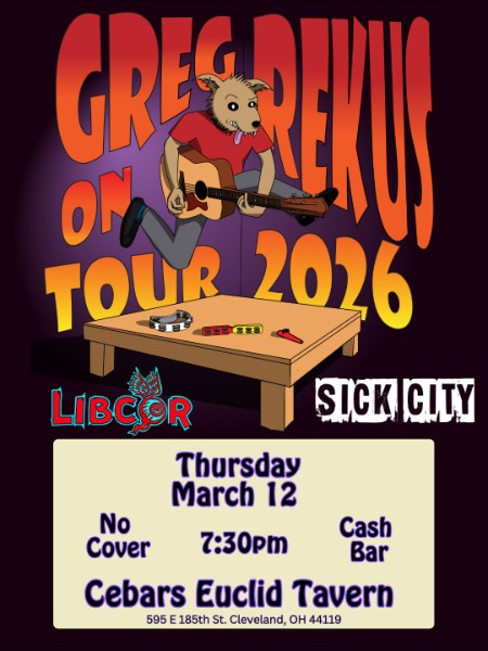 Flyer for Sick City, Greg Rekus, Libcor