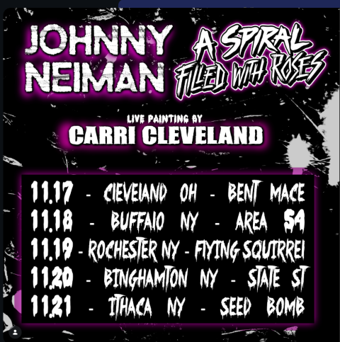 Flyer for A Spiral Filled With Roses, Johnny Neiman