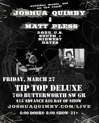 Flyer for Matt Pless, Joshua Quimby