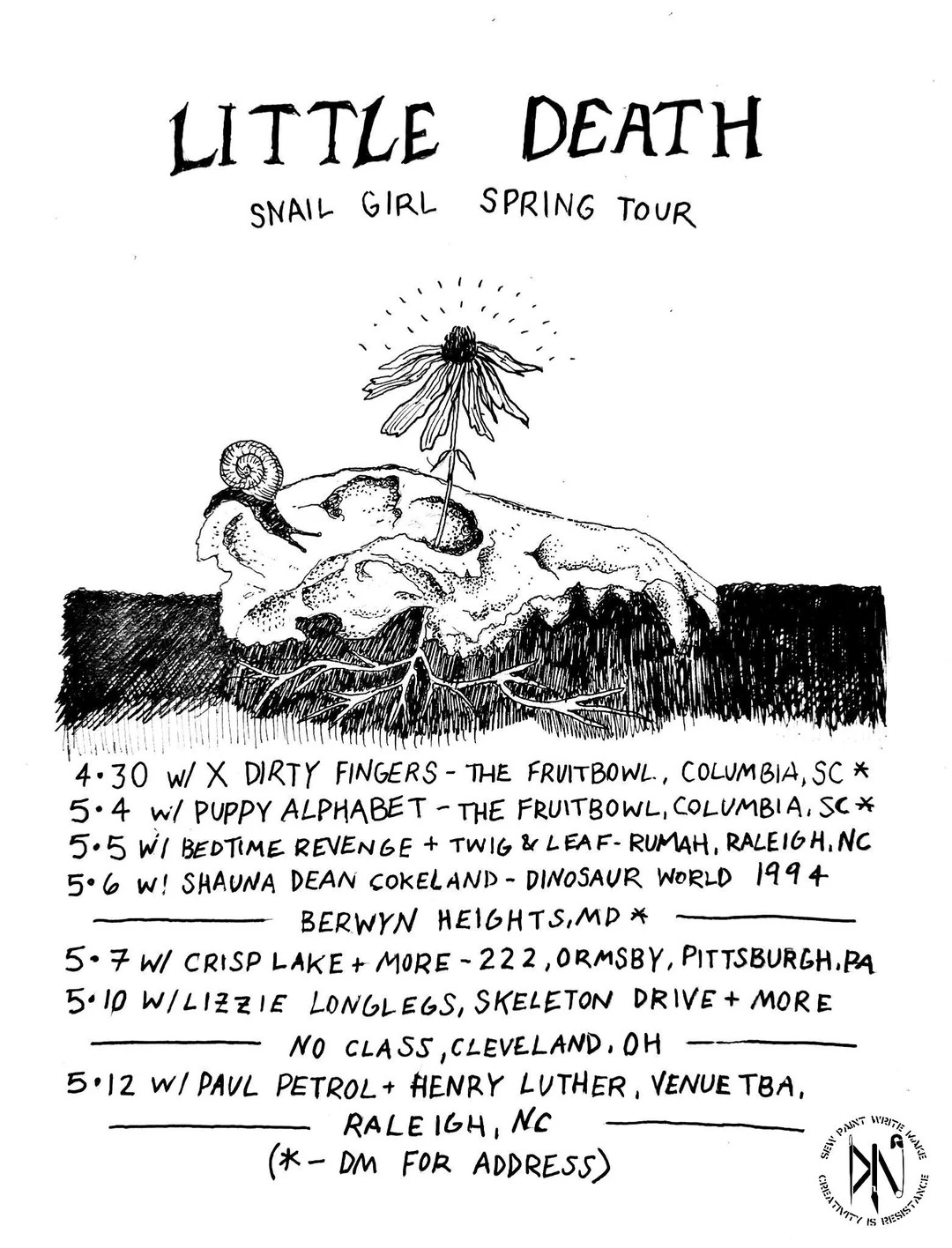 Flyer for Paul Petrol, Little Death, Henry Luther