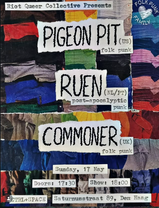 Flyer for Pigeon Pit, Commoner, Ruen