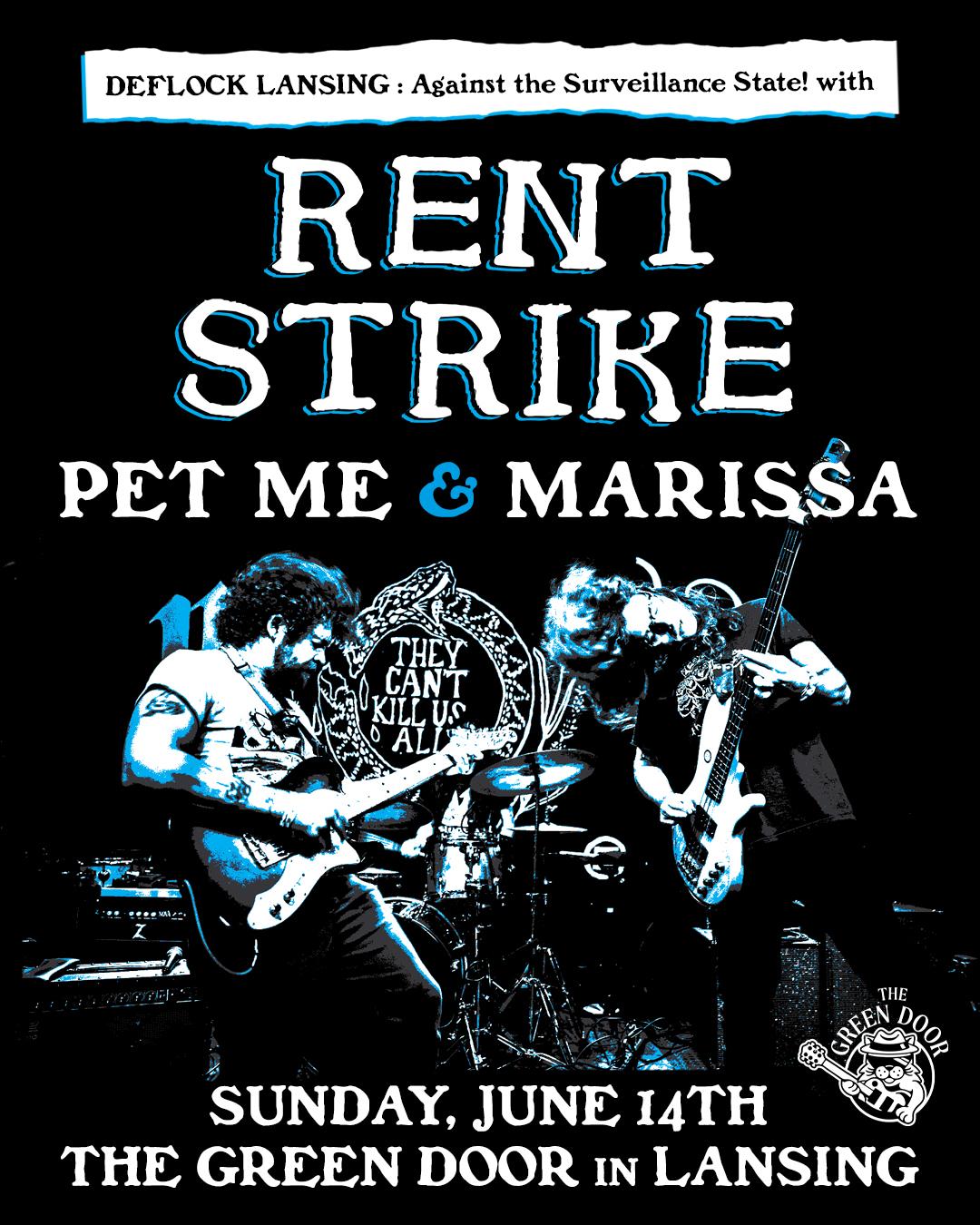 Flyer for Rent Strike, Pet Me, Marissa