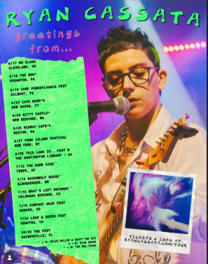 Flyer for Ryan Cassata, Evan Greer, The Sea Tease