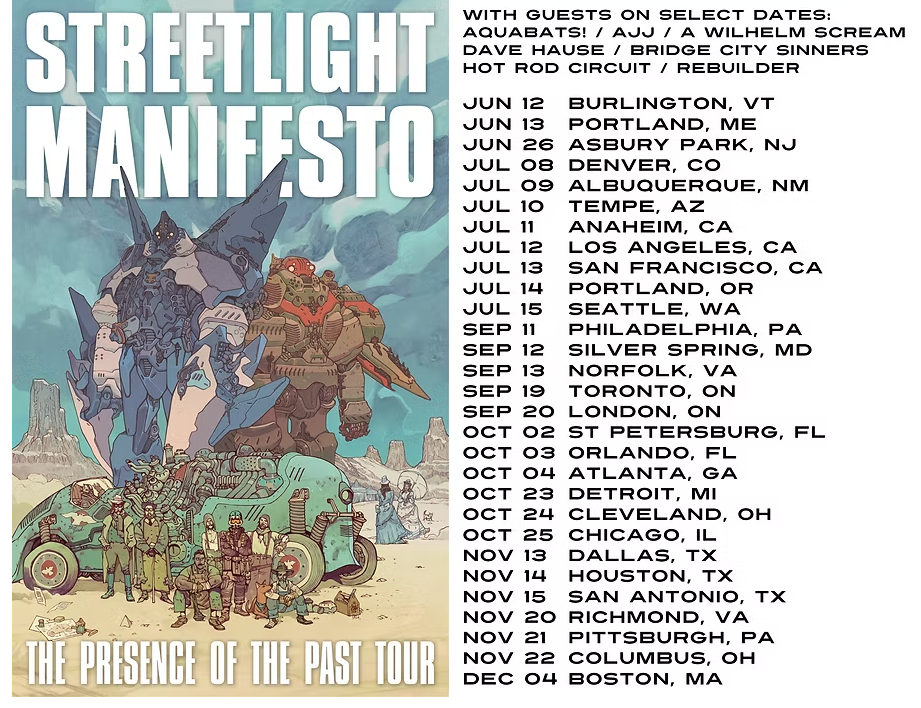 Flyer for Streetlight Manifesto, The Bridge City Sinners