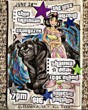 Flyer for The Last Arizona, Thee Trashcan, Shauna Dean Cokeland, Stargazer