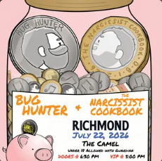 Flyer for The Narcissist Cookbook, Bug Hunter, Jam Mechanics
